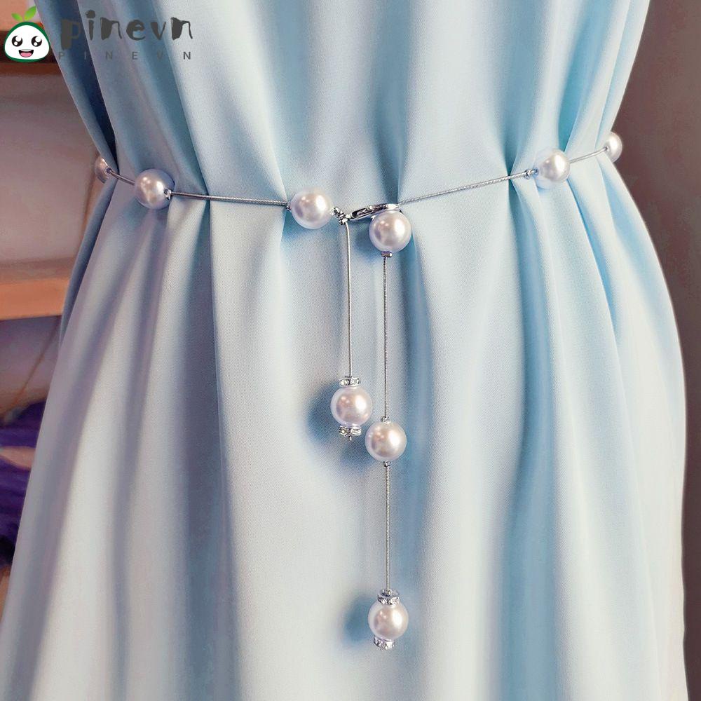 PINEVN Thắt Lưng Dây Xích Kim Loại Thiết Kế Mới Cho Nữ