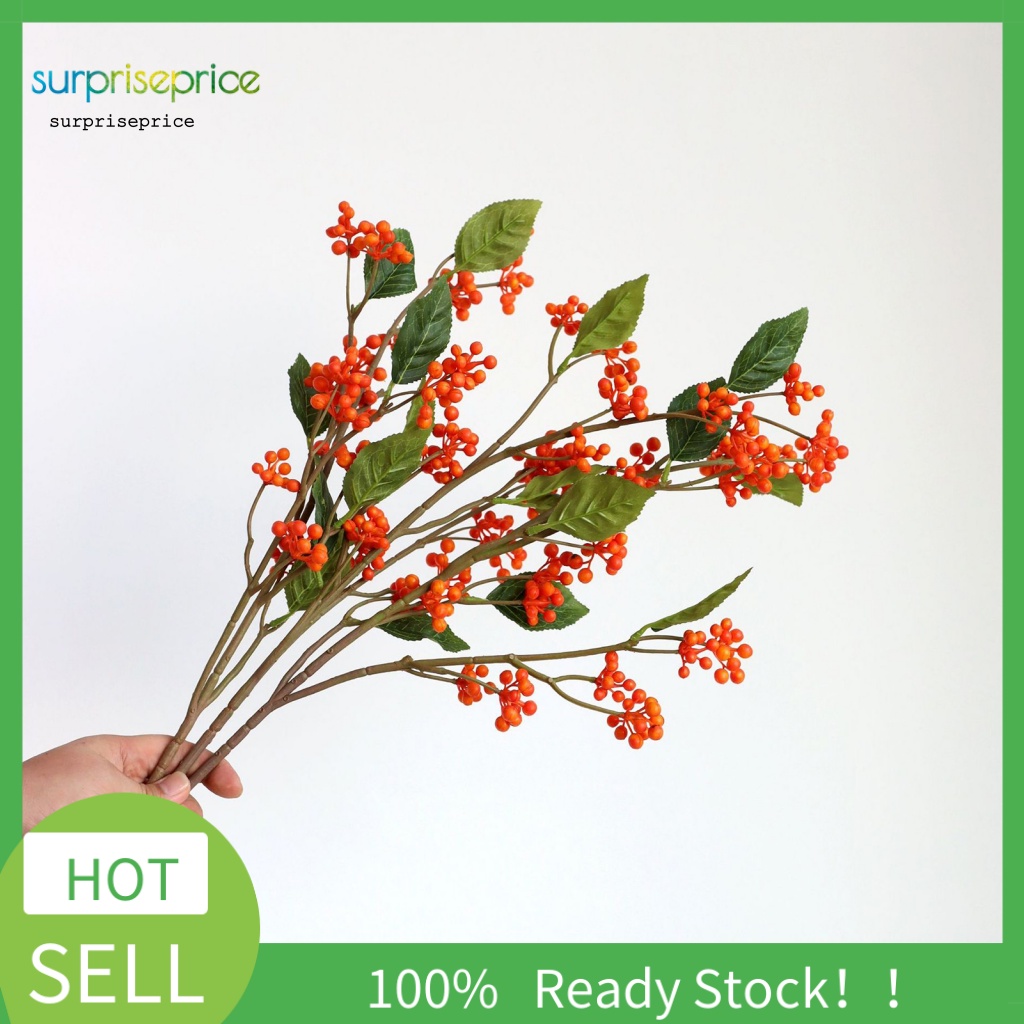 1 Nhánh Quả Mọng Nhân Tạo Bằng Nhựa Không Phai Dùng Trang Trí Tiệc DIY