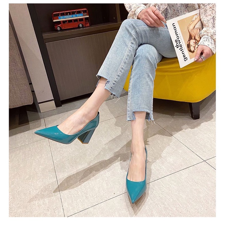 Giày Cao Gót Mũi Nhọn Phong Cách Thời Trang Âu Mỹ Dành Cho Nữ