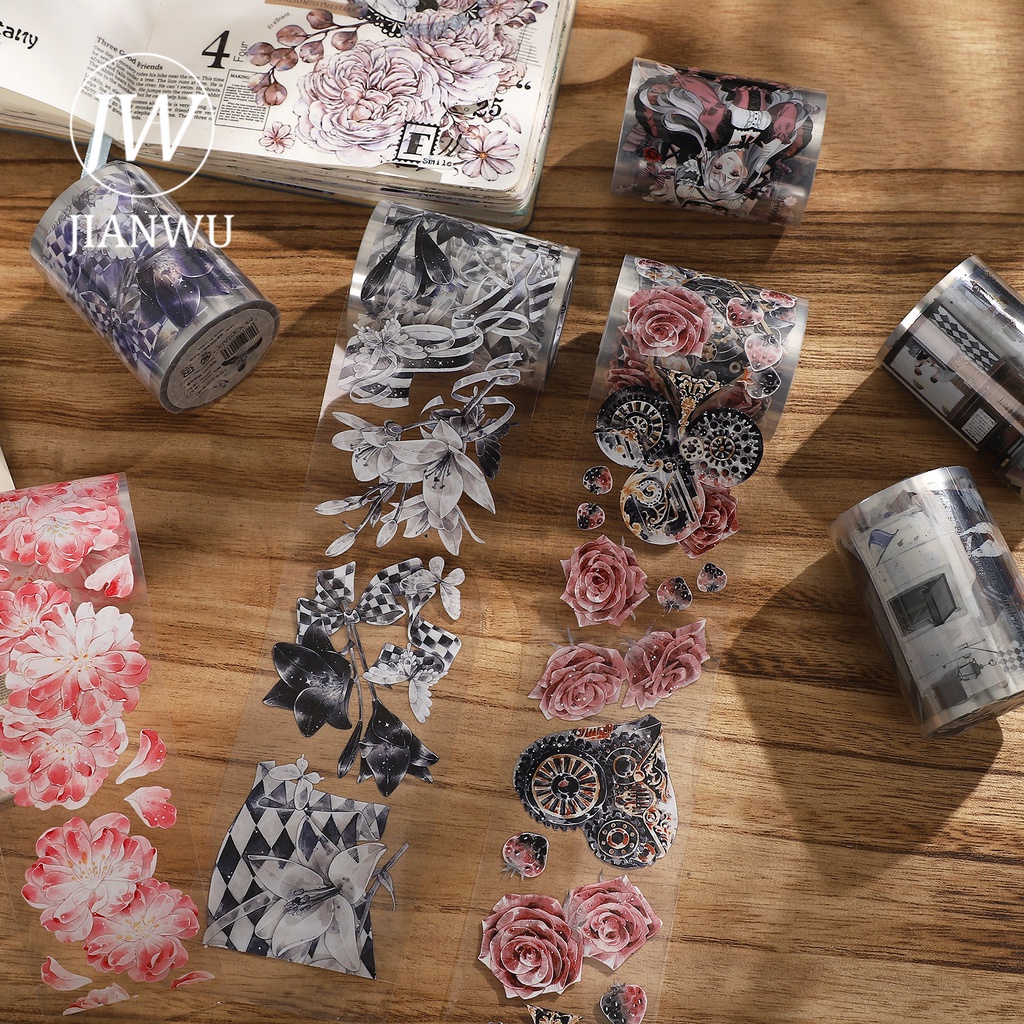 Cuộn Băng Keo Họa Tiết Hoa Phong Cảnh 500cm / 1000cm DIY