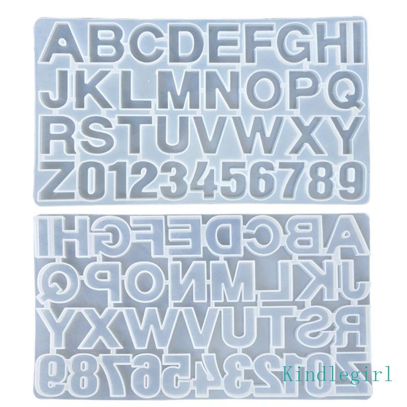 Khuôn Silicone Làm Mặt Trang Sức Hình Chữ Cái &amp; Số DIY