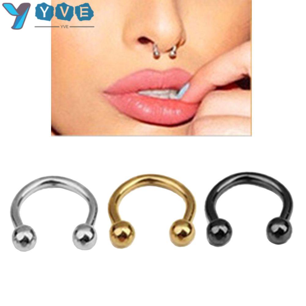 YVE Khuyên Mũi Thép Không Rỉ 16 Nong Lỗ