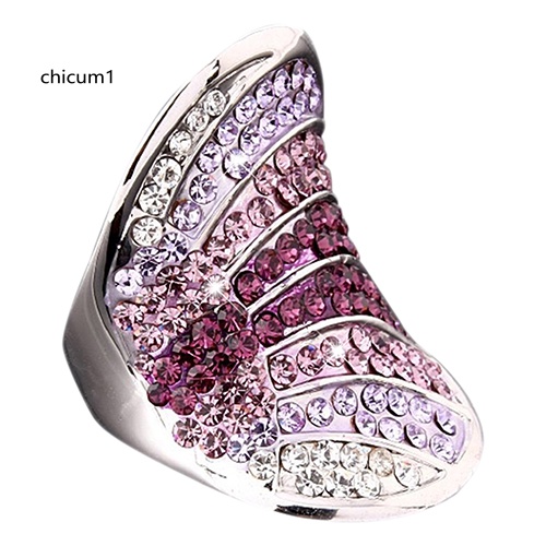 Nhẫn Mạ Bạc 925 Đính Đá Toàn Diện Phong Cách Hàn Quốc Cho Nữ