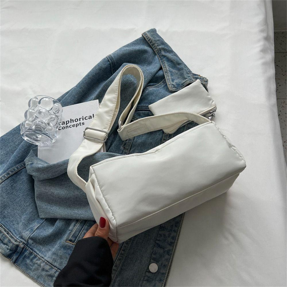 EBINLANDS Túi Đeo Chéo Bằng Nylon Sức Chứa Lớn Màu Sắc Tinh Khiết Dành Cho Nam Nữ