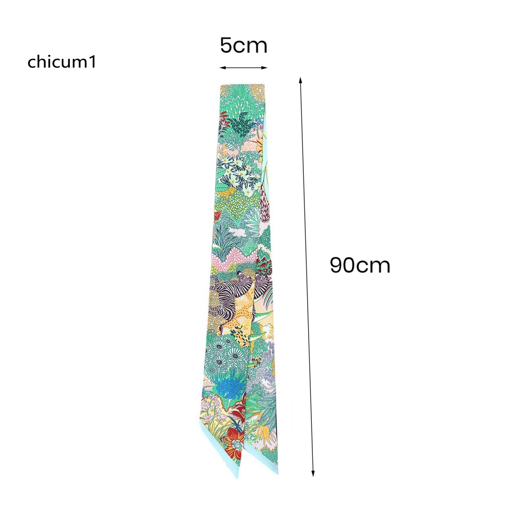 Khăn Choàng Cổ Kiêm Túi Xách Bằng Lụa In Họa Tiết Hoa Nhiều Màu Sang Trọng Thời Trang Cho Nữ