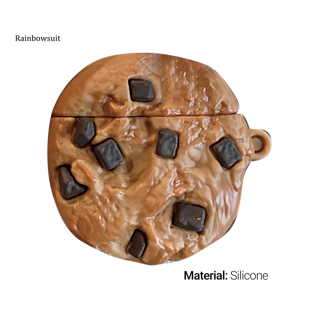 Vỏ Bảo Vệ Hộp Sạc Tai Nghe AirPods 1 / 2 / Pro Không Dây Chất Liệu Silicon Mềm Chống Sốc / Trầy Xước Hình Bánh Quy