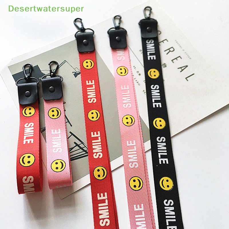 Dsvn Móc Khóa Dạng Ví Ngắn Có Dây Ruy Băng Mặt Cười Trang Sức Cho Nữ