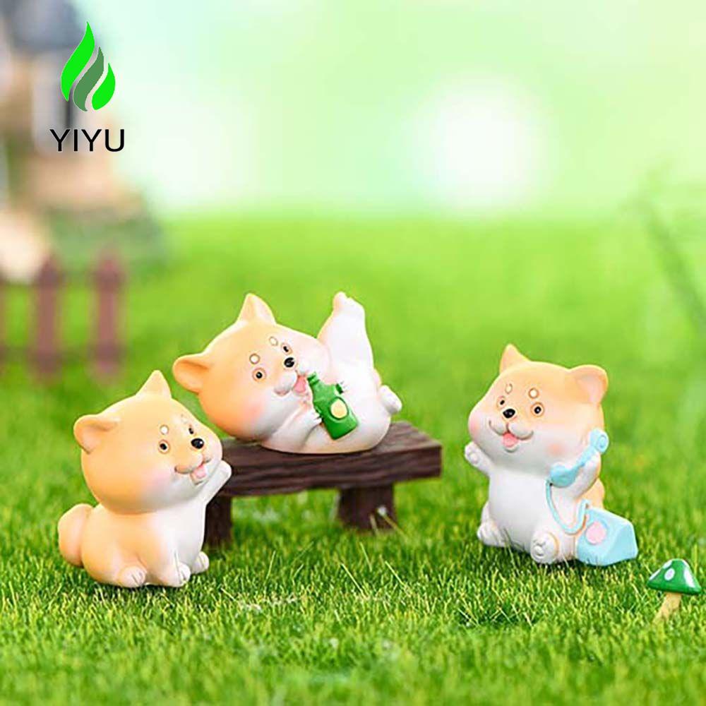 YIYU Mô Hình Chú Chó Akita Dùng Trang Trí Bánh Kem DIY