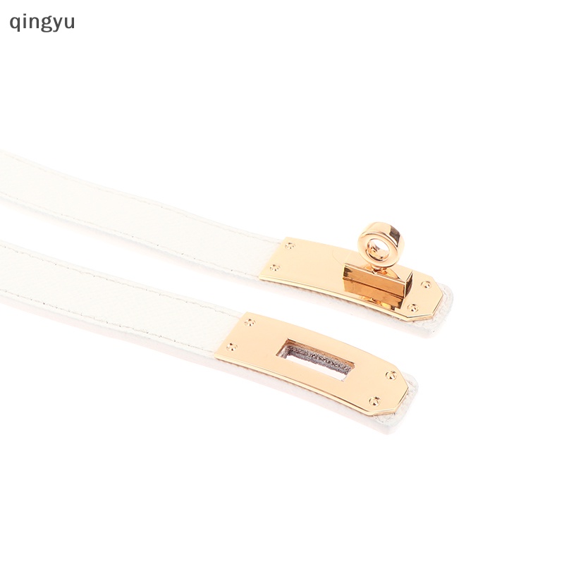 Thắt Lưng Da Bản Nhỏ Khóa Kim Loại Thời Trang Cho Nữ