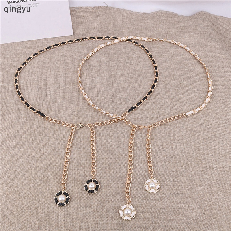 Thắt Lưng Dây Xích Kim Loại Màu Vàng Trang Trí Đầm Phong Cách Punk Mới Cho Nữ