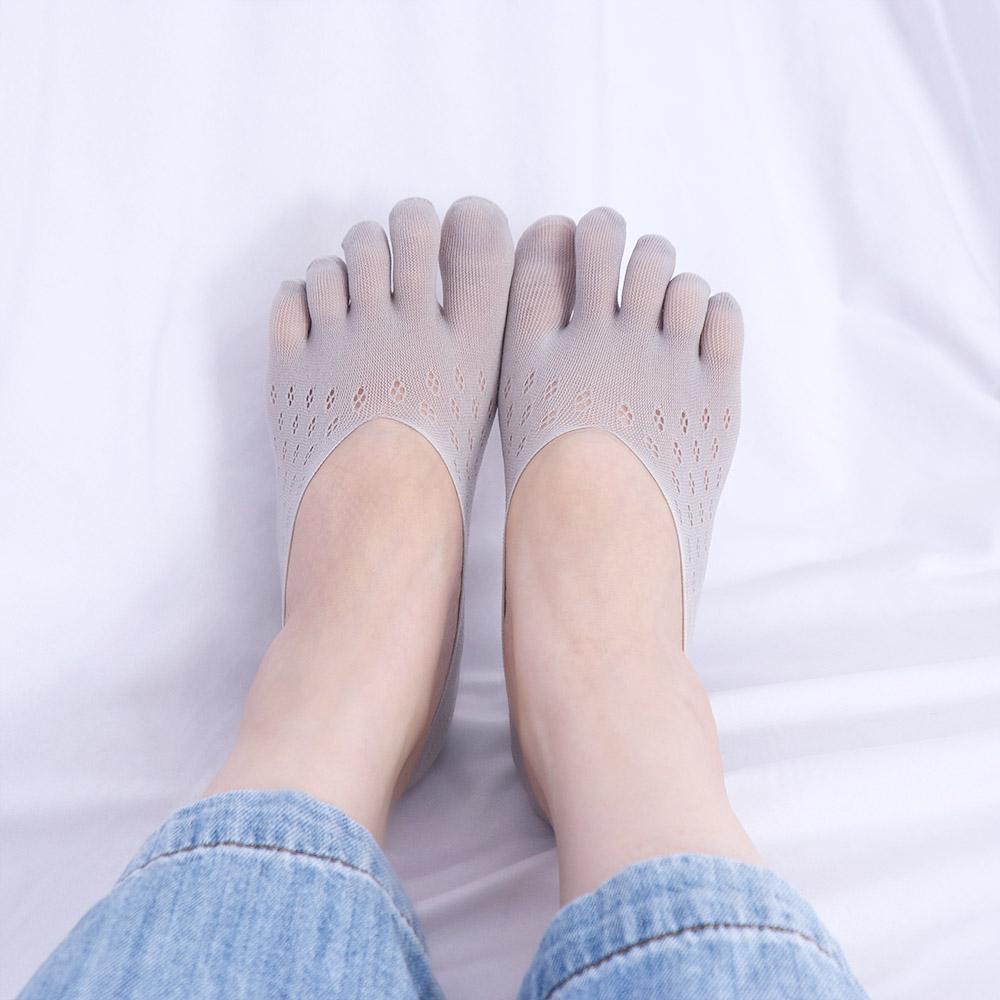 Tất Siêu Mỏng Năm Ngón Thoáng Khí In Hình Vui Nhộn Cho Nữ