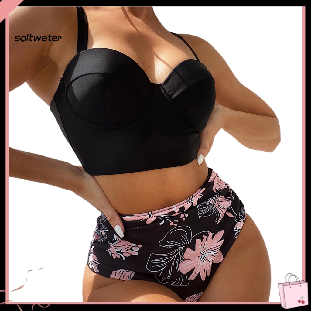 Bộ Đồ Bơi 2 Mảnh Có Mút Nâng Ngực Màu Sắc Thời Trang Quyến Rũ Cho Nữ