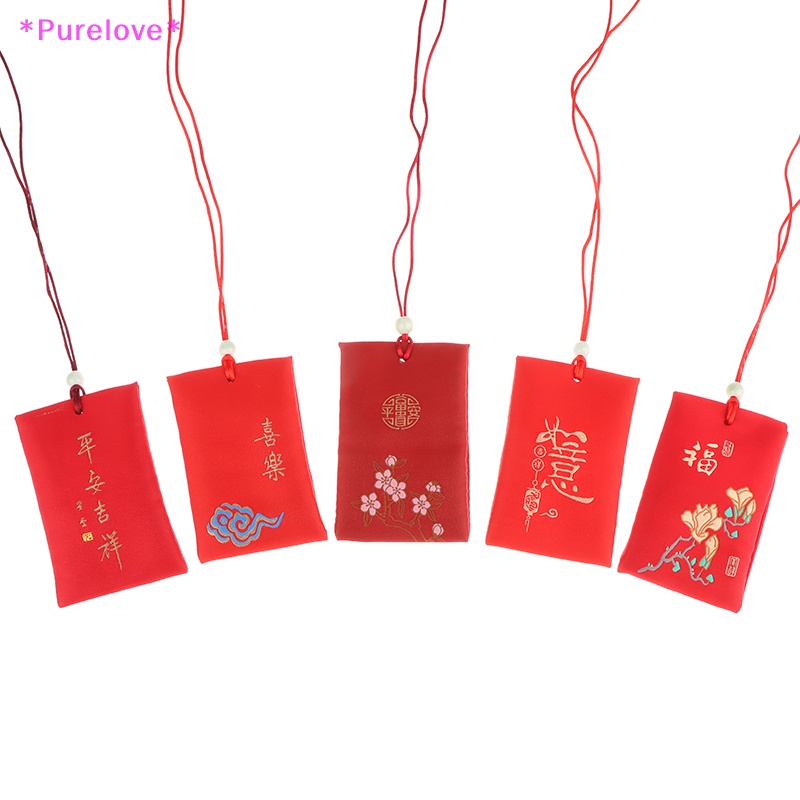 Túi Cầu Nguyện May Mắn Thêu Họa Tiết Xinh Xắn Trang Trí Xe Hơi Mới