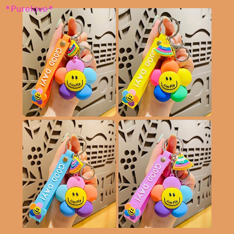 Purelove &gt; Phụ Kiện Móc Khóa Điện Thoại Hình Hoa Hướng Dương Mặt Cười Dễ Thương Mới