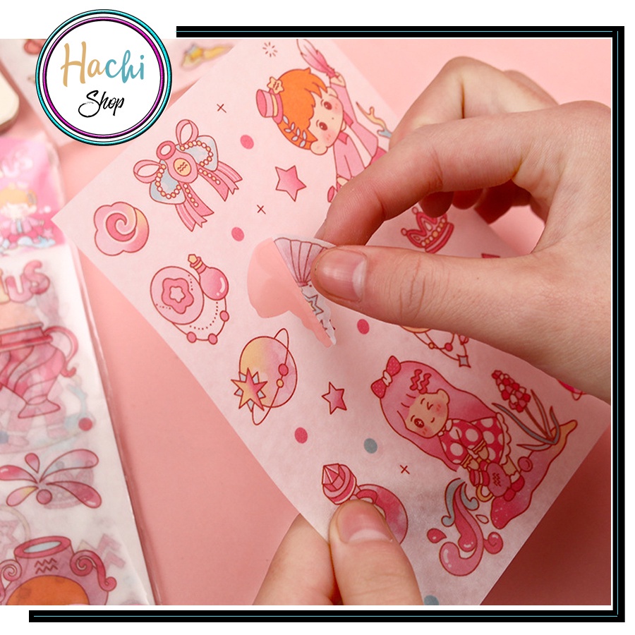 Nhãn dán 12 chùm sao siêu cute - Sticker 12 cung hoàng đạo dán sổ ghi chép hay trang trí đáng yêu HCSTK004