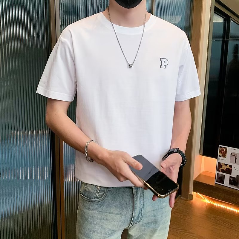 Áo Thun Tay Ngắn Cổ Tròn Dáng Rộng Thời Trang Mùa Hè Hàng Mới Dành Cho Bạn Nam