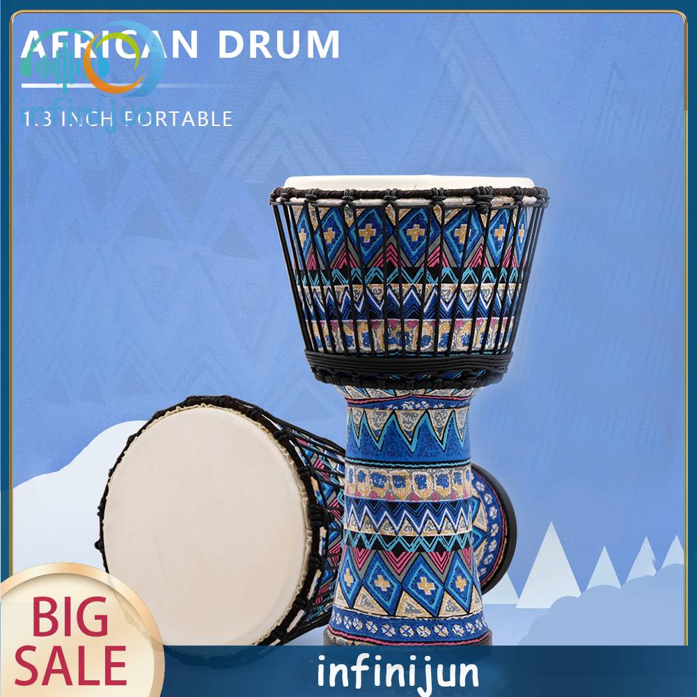 Trống Da Dê 8 Inch Họa Tiết Nghệ Thuật Nhiều Màu Sắc Độc Đáo