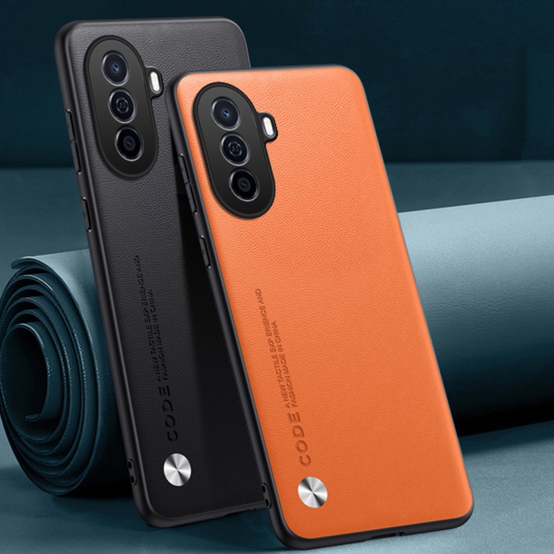 Dành cho Huawei Nova Y71 Y70 Plus Vỏ da PU mờ sang trọng chống sốc