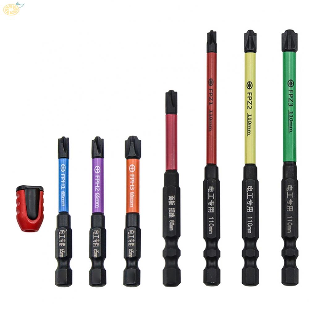 【VARSTR】Efficient Rust Proof Magnetic Slotted Cross Screwdriver Bit Set for Electricians