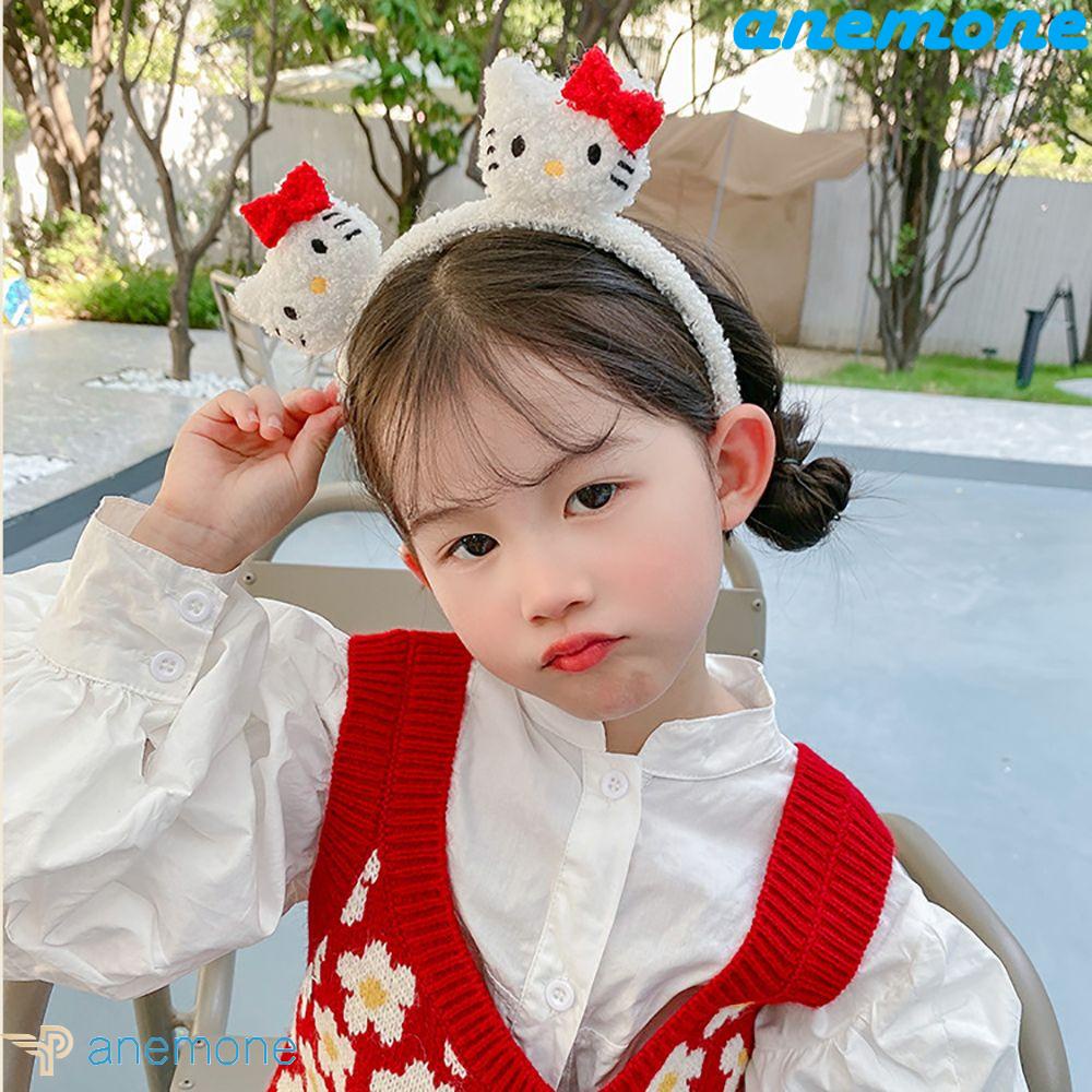 ANEMONE Băng Đô Cài Tóc Hình Chú Chó Hoạt Hình Bằng Lông Nhung Dễ Thương Xinh Xắn Cho Nữ