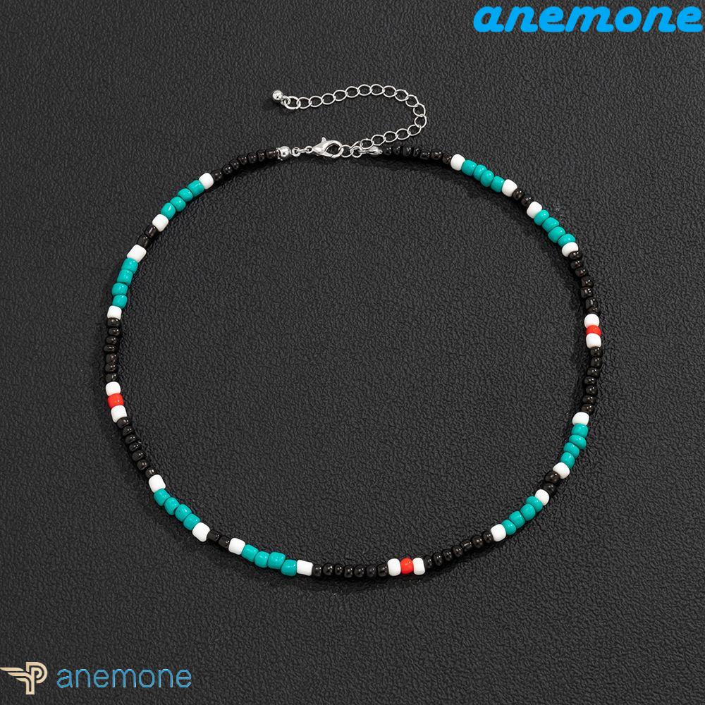ANEMONE Vòng cổ Chuỗi Hạt Nhiều Màu Phong Cách Punk Cổ Điển Thời Trang Đi Biển Mùa Hè Cho Nam Và
