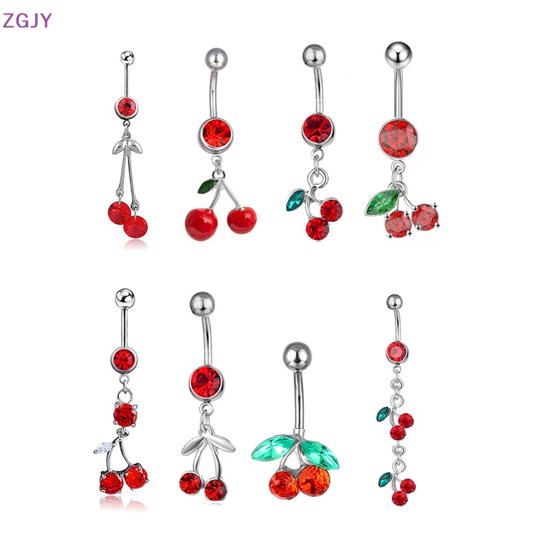Khuyên Rốn Dạng Thả Hình Quả Cherry Dễ Thương Mới