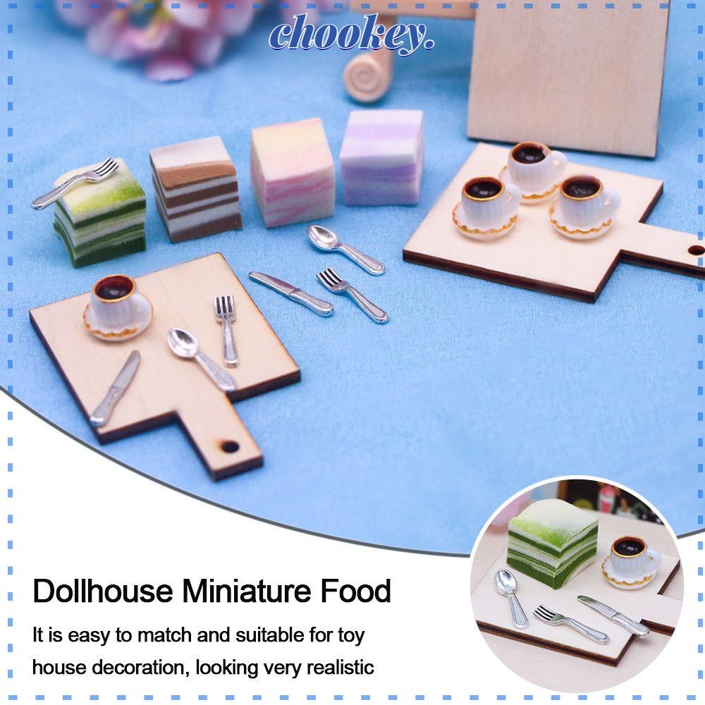 CHOOKEY 1 Bộ Bánh Mì Nướng Mini Trang Trí Nhà Búp Bê