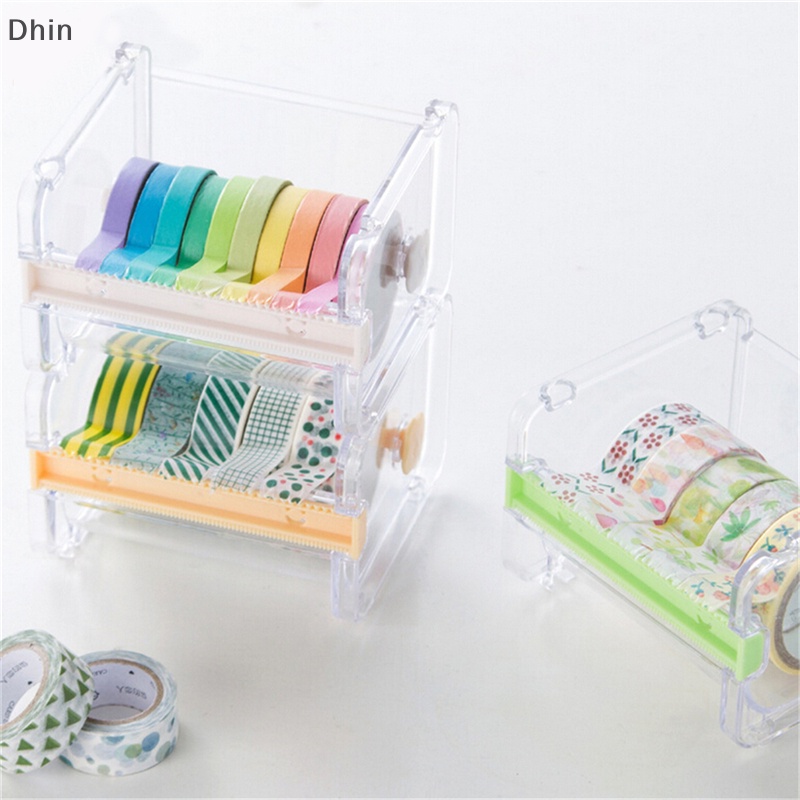 [Dhin] Desktop Tape Dispenser Tape Cutter Washi Tape Dispenser Roll Tape Holder COD