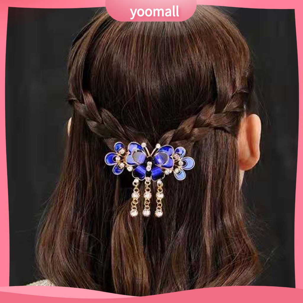 Kẹp Tóc Hình Hoa Đính Đá Lấp Lánh Phong Cách Vintage