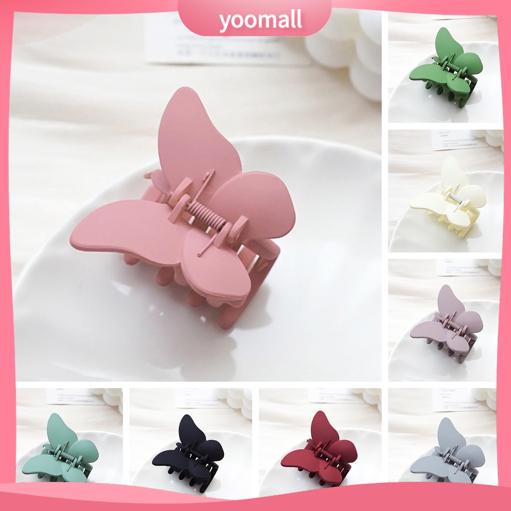 Kẹp Tóc Màu Trơn Chống Trượt Kiểu Dáng Đơn Giản Cho Nữ