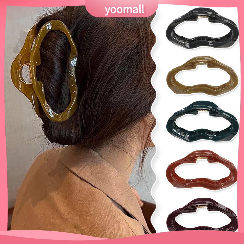 Kẹp Tóc Hình Đám Mây Màu Trơn Phong Cách Vintage Thời Trang