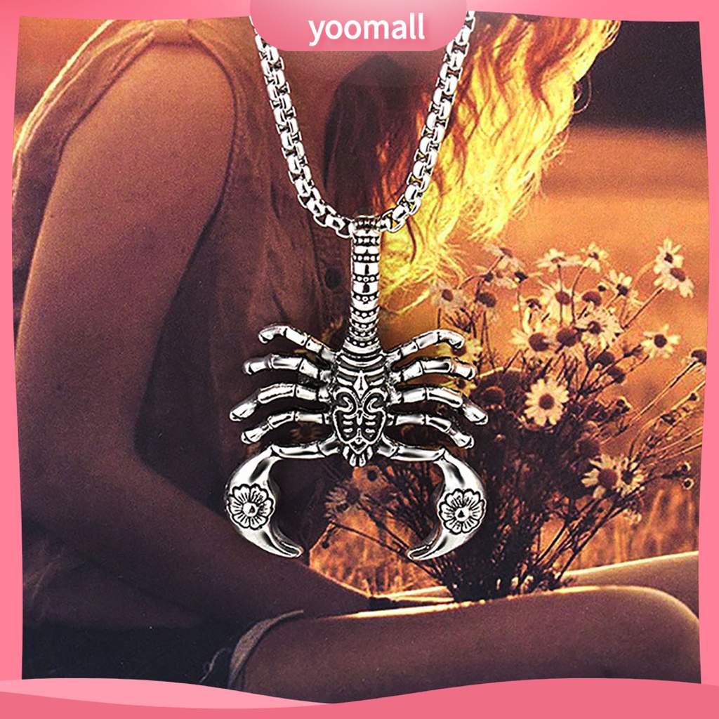Vòng cổ Hợp Kim Cứng Mặt Hình Bọ Cạp Rỗng Unisex