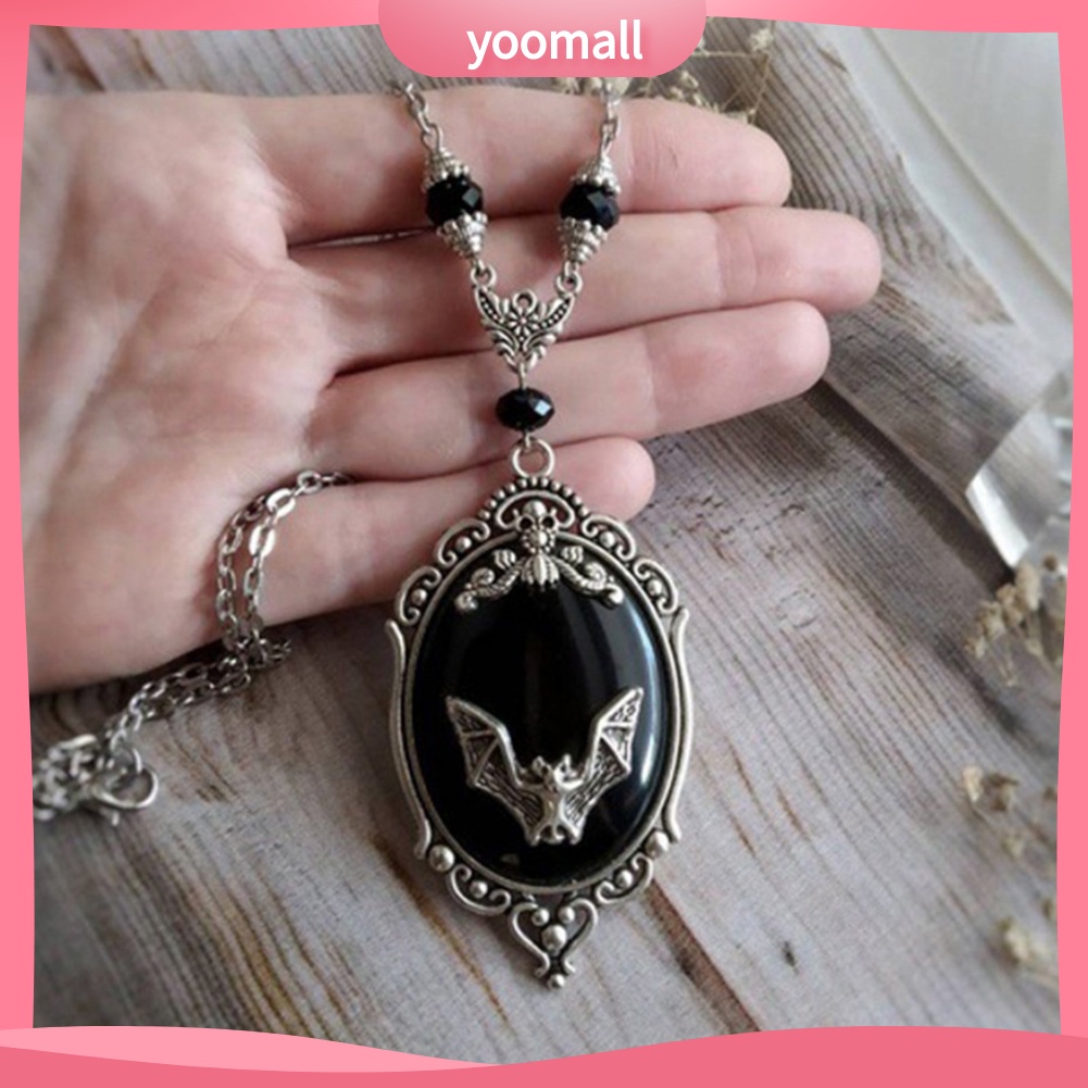 Vòng cổ / Nhẫn / Khuyên Tai Mặt Hình Dơi Đính Đá Giả Thời Trang Unisex