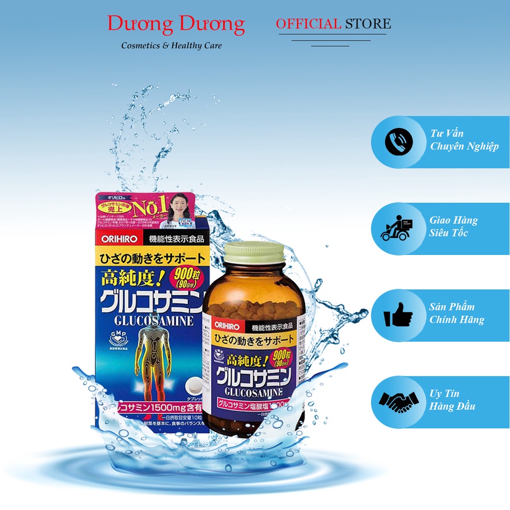 Viên uống bổ xương khớp Glucosamine Orihiro 900v Nhật Bản