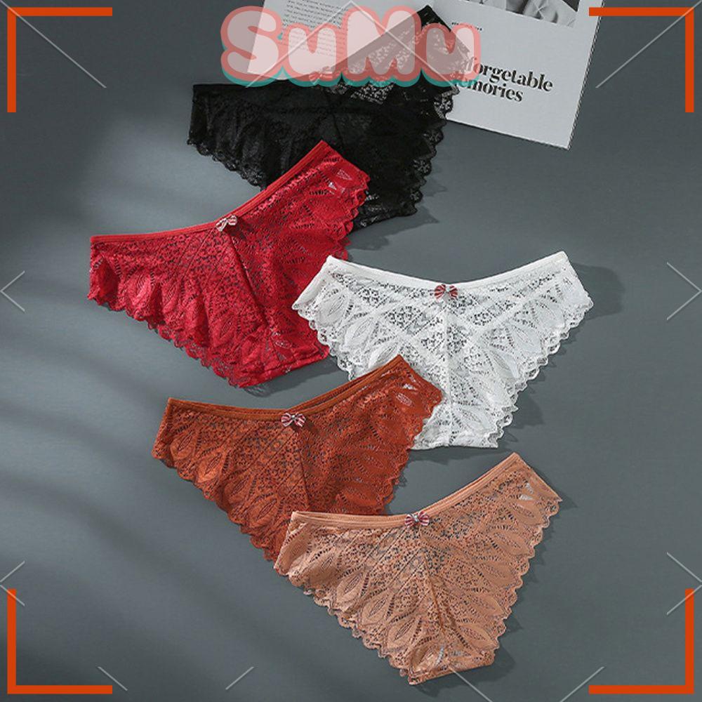 SUMU Quần Lót Ren Lưng Thấp Thiết Kế Quyến Rũ Cho Nữ