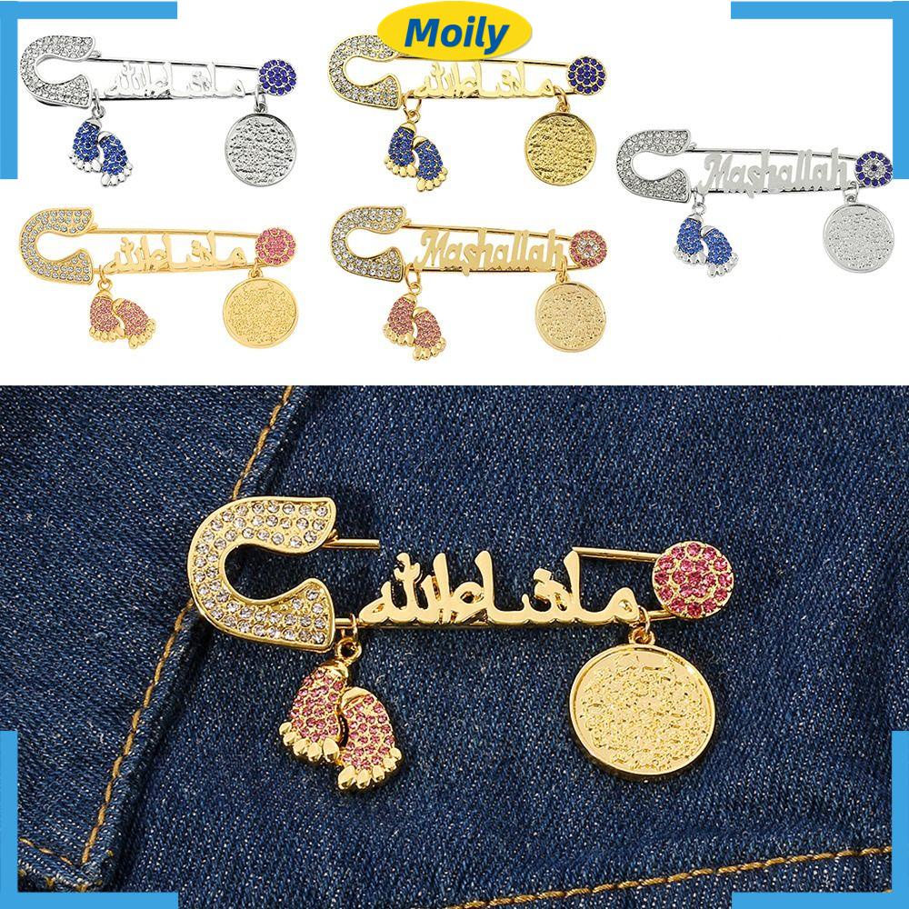 MOILYVN Trâm Cài Áo Hình Chữ Mashallah Allah Turkish