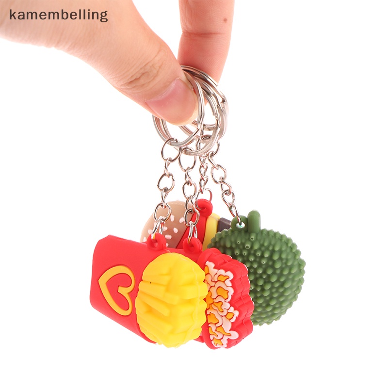 Kamembelling Móc Khóa Hình Thức Ăn Sáng Tạo Bằng PVC Mềm