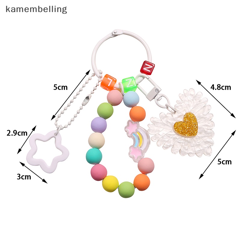 Móc Khóa Hình Trái Tim Bằng Acrylic Dễ Thương Nhiều Màu Sắc