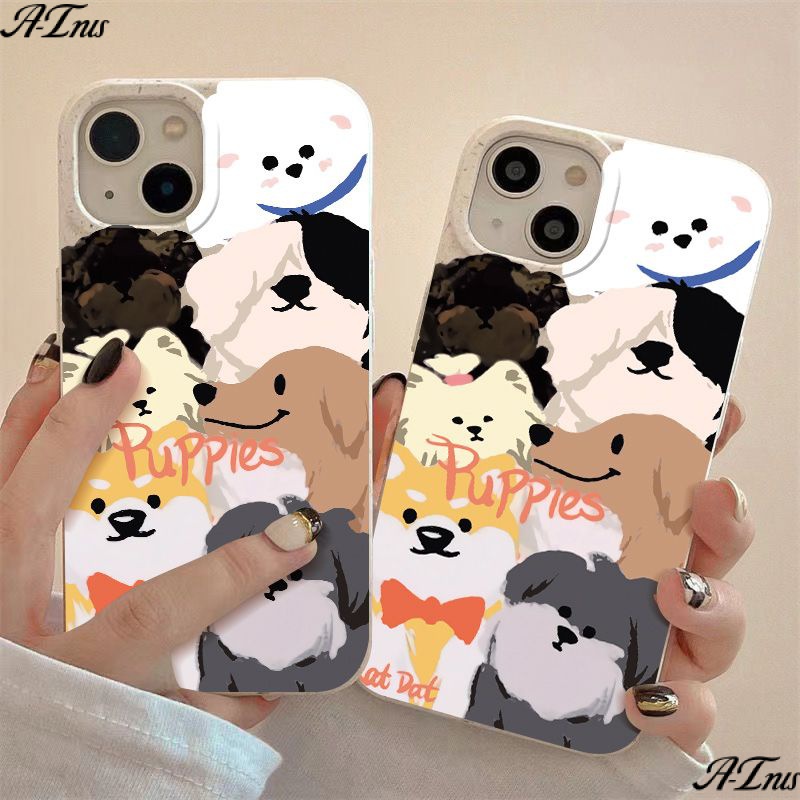 Ốp Điện Thoại Mềm Chống Sốc Bảo Vệ Toàn Diện In Hình Chú Chó Dễ Thương Cho Iphone Max 78I 12 14 Pro Plus 11 13 5MRH