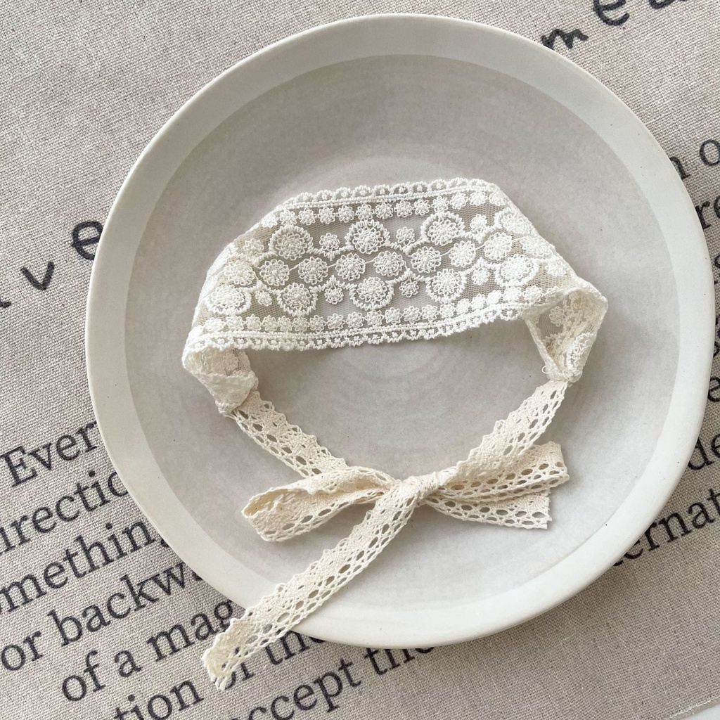 Băng Đô Cài Tóc Co Giãn Họa Tiết Hoa Phong Cách Hàn Quốc Cho Bé Gái SW0F