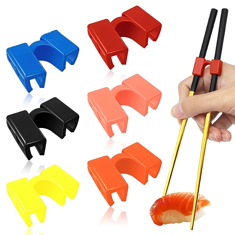 Đũa Tập Ăn / Đũa Ngón Tay Nhiều Màu Có Thể Tái Sử Dụng Cho Người Mới Bắt Đầu / Trẻ Em