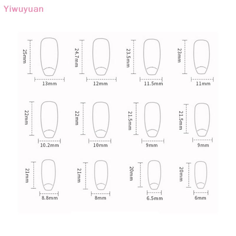 Bộ 24 Móng Tay Giả Y2k Màu Đen Có Thể Tái Sử Dụng