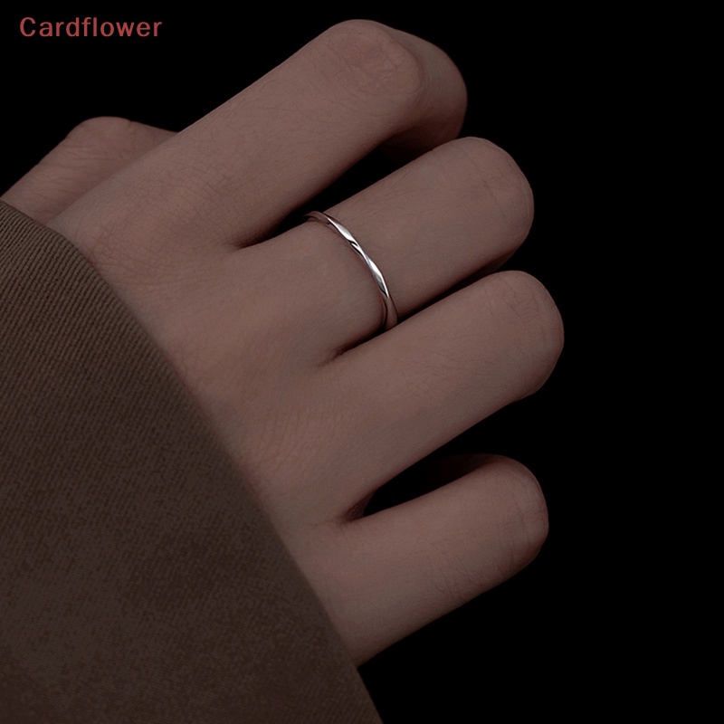 < Cardflower > Nhẫn Thời Trang Ins Đơn Giản Không Phai Màu Bạc Dễ Phối Đồ Trang Sức Đám Cưới Dành Cho Nữ