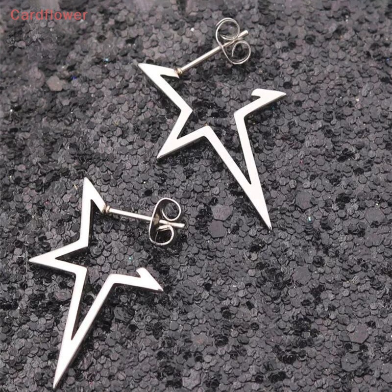 1 Đôi Bông Tai Ngôi Sao Bằng Thép Không Gỉ Thời Trang Mới