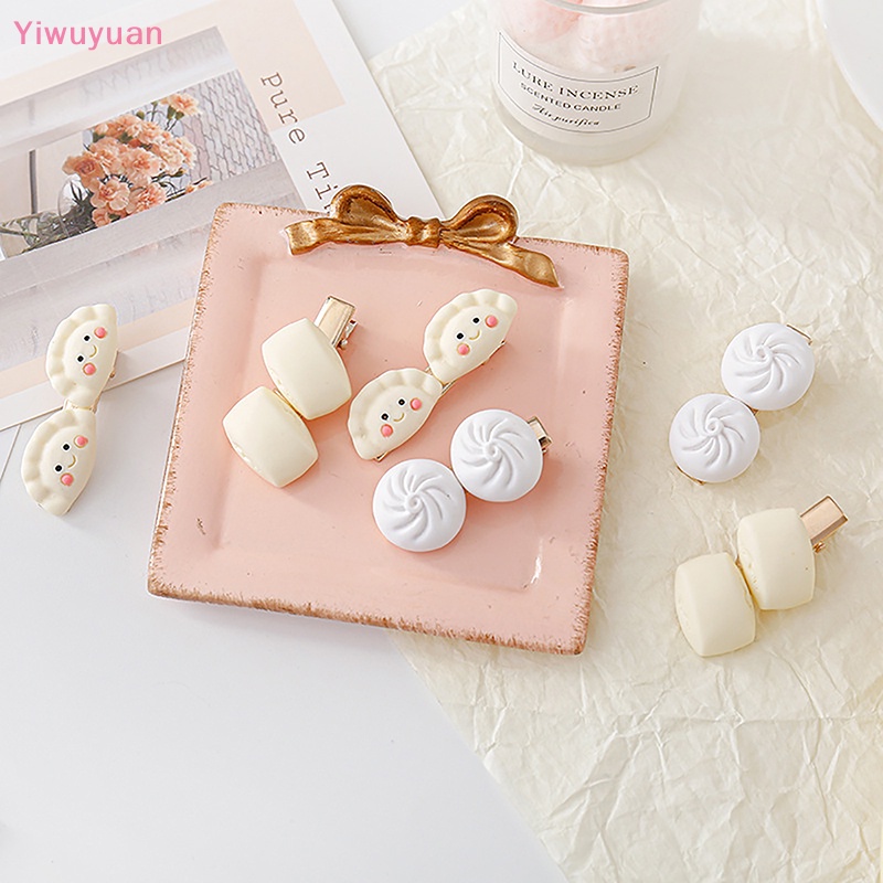 < Yiwuyuan > Kẹp Tóc BB Hình Bánh Bao Hấp Nhỏ Nhắn Dễ Thương Ngọt Ngào Phong Cách Hàn Quốc Cho Nữ