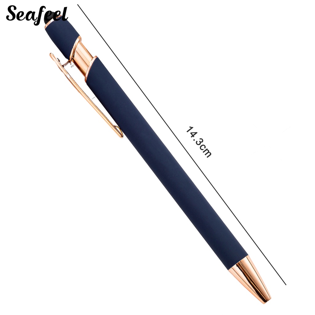 Set 12 Bút Bi Thiết Kế Dạng Nhấn Bằng Kim Loại Độc Đáo