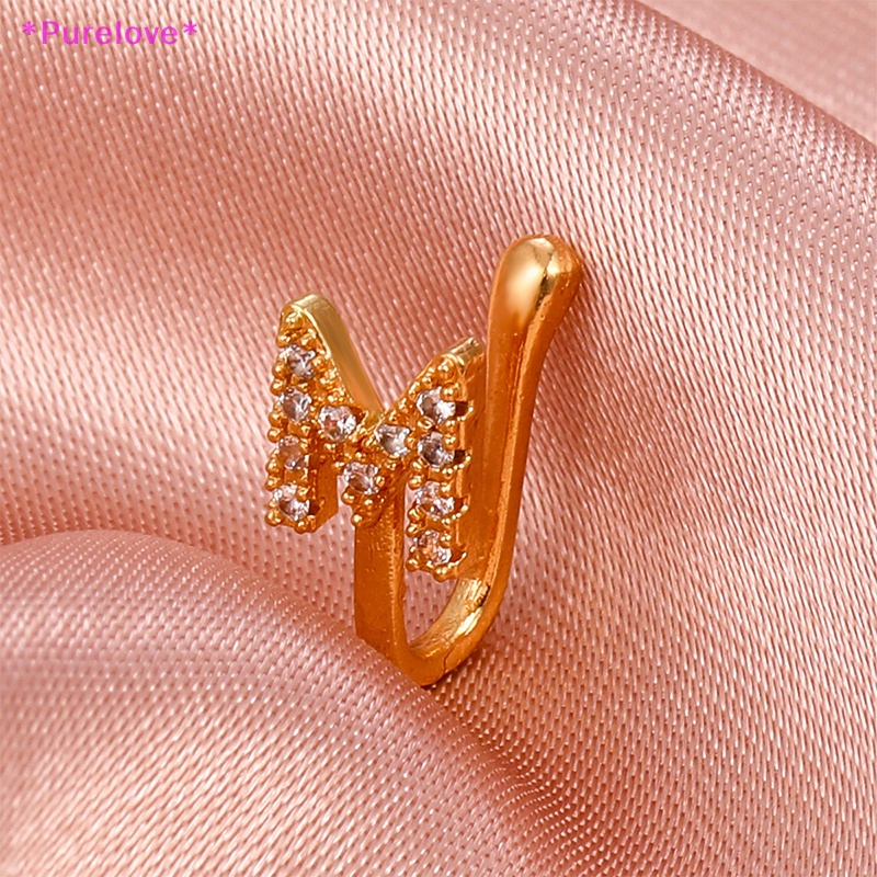 Khuyên Mũi Giả Bằng Đồng Không Cần Bấm Lỗ Chữ Cái Mới