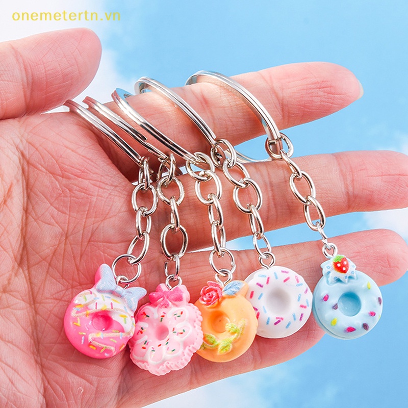 Móc Khóa Hình Bánh Donut Xinh Xắn