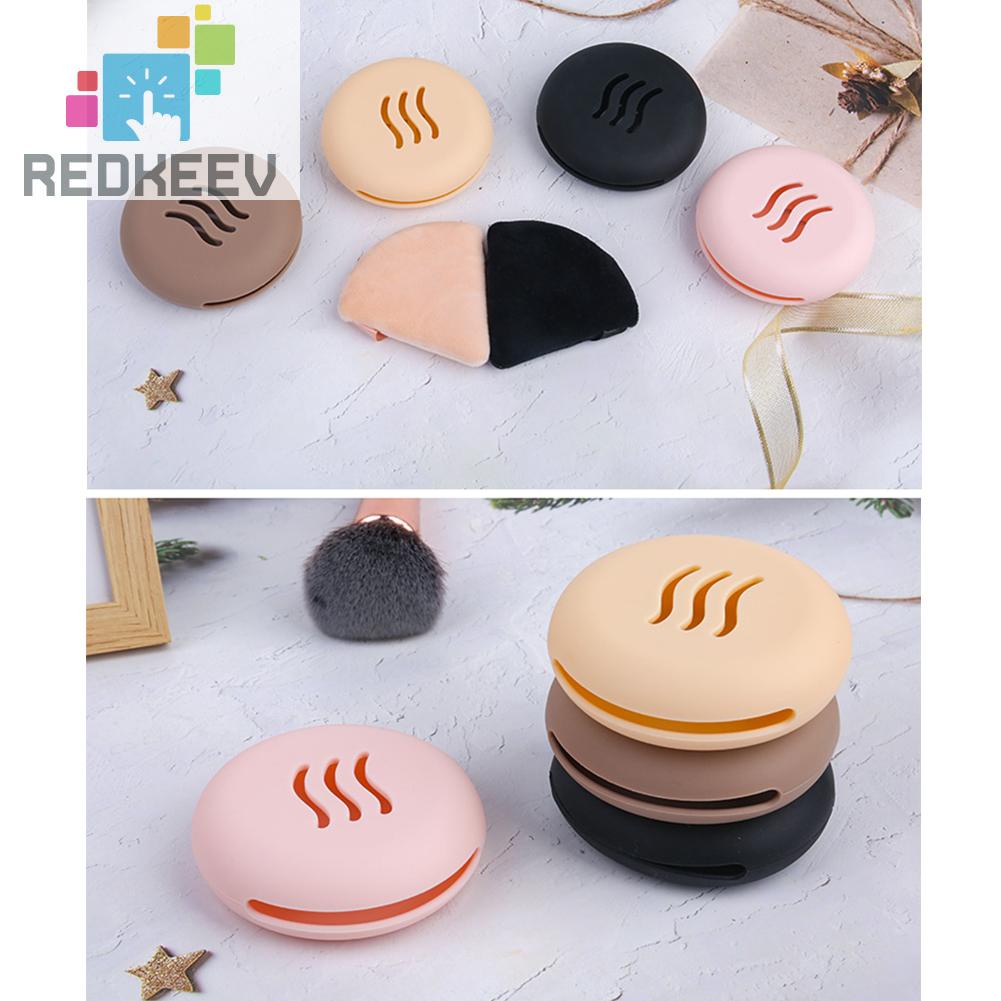 Giá Đỡ Mút Trang Điểm Bằng Silicone Hai Mặt Hình Tròn Tiện Lợi