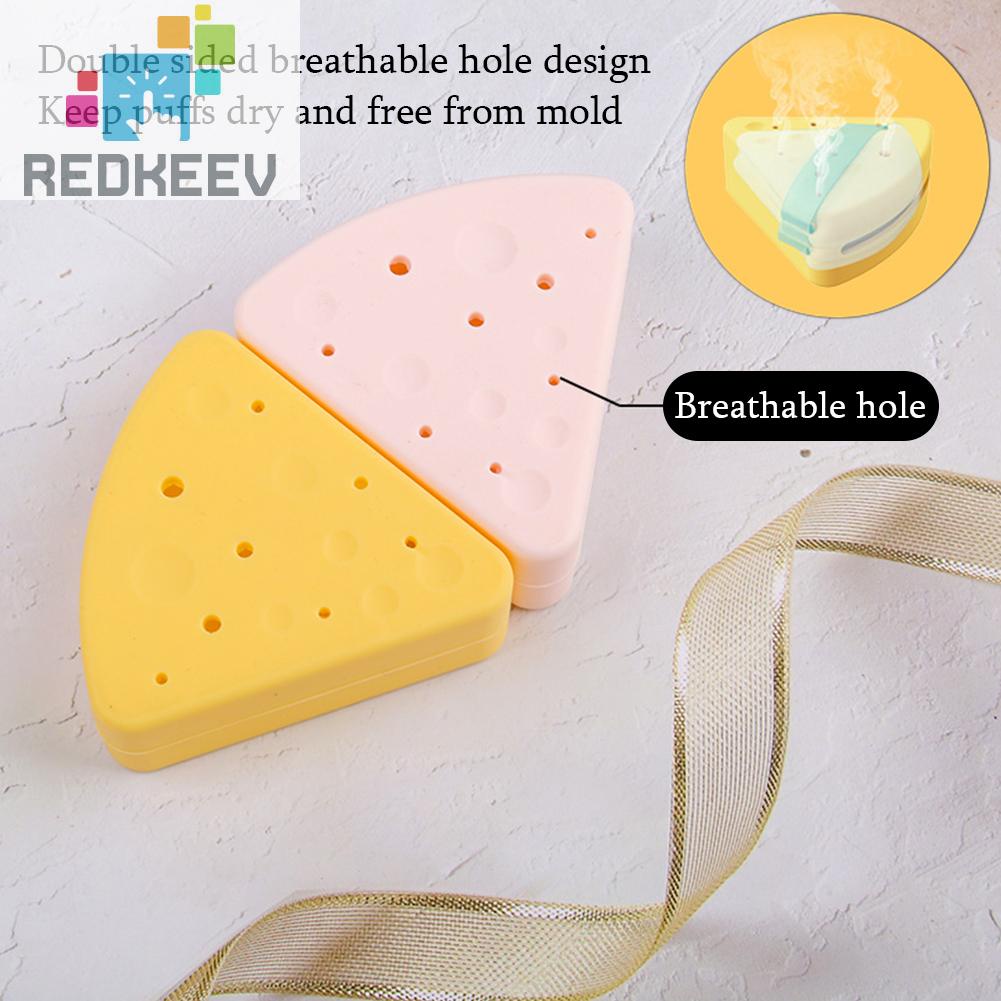 Hộp Đựng Mút Trang Điểm Silicone Hình Tam Giác Tiện Lợi Cho Đi Du Lịch